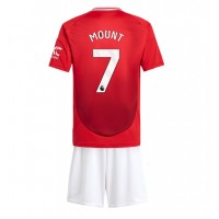 Manchester United Mason Mount #7 Fußballbekleidung Heimtrikot Kinder 2024-25 Kurzarm (+ kurze hosen)